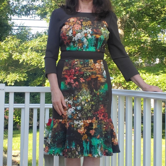 TERI JON BY RICKIE FREEMAN Floral Print Knee-Length Dress - Picture 11 of 11